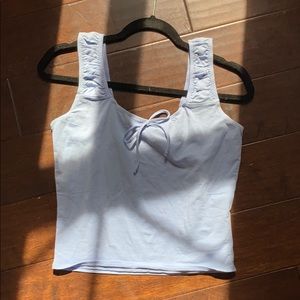 light pastel blue tank top